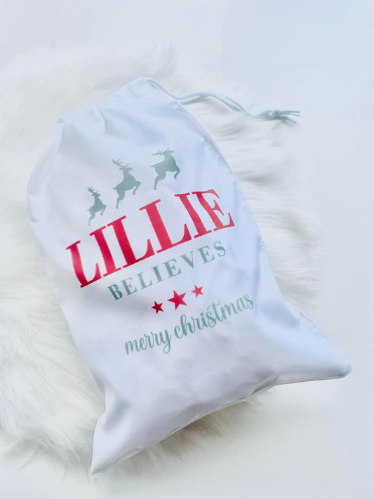 I Believe Personalised Christmas Sack